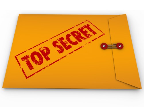 Top Secret Confidential Envelope Secret Information